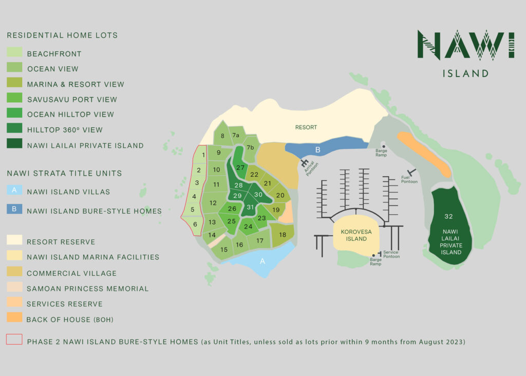 Nawi Island Lot map